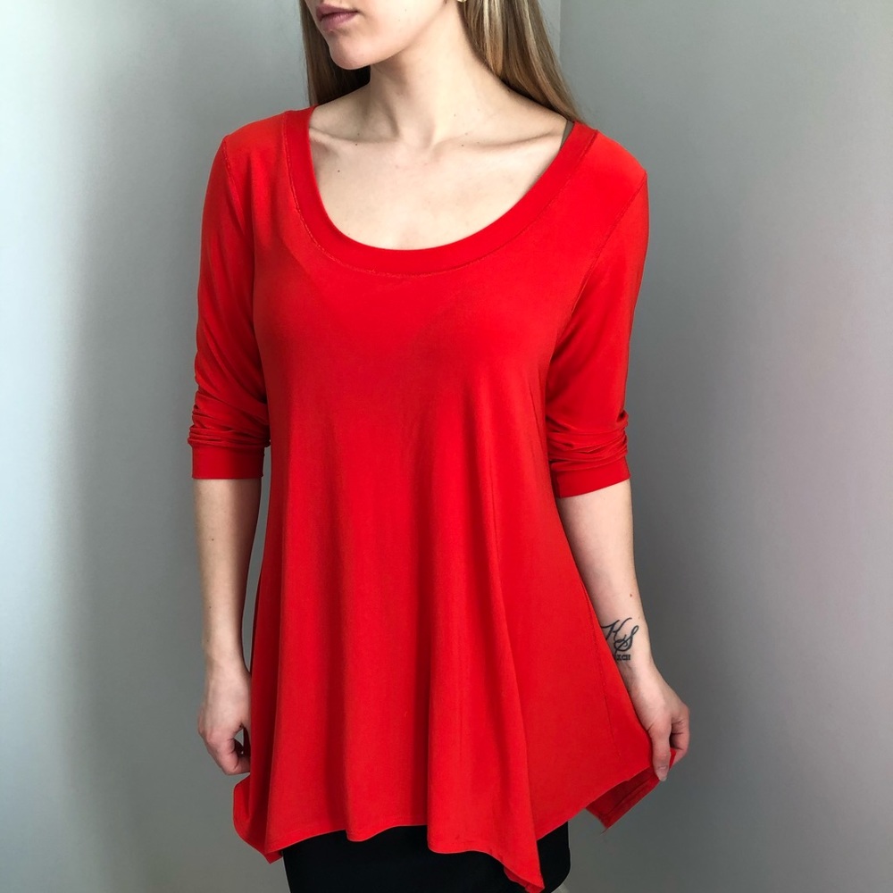 Joseph Ribkoff Tunic Shirt - Tuscan Red